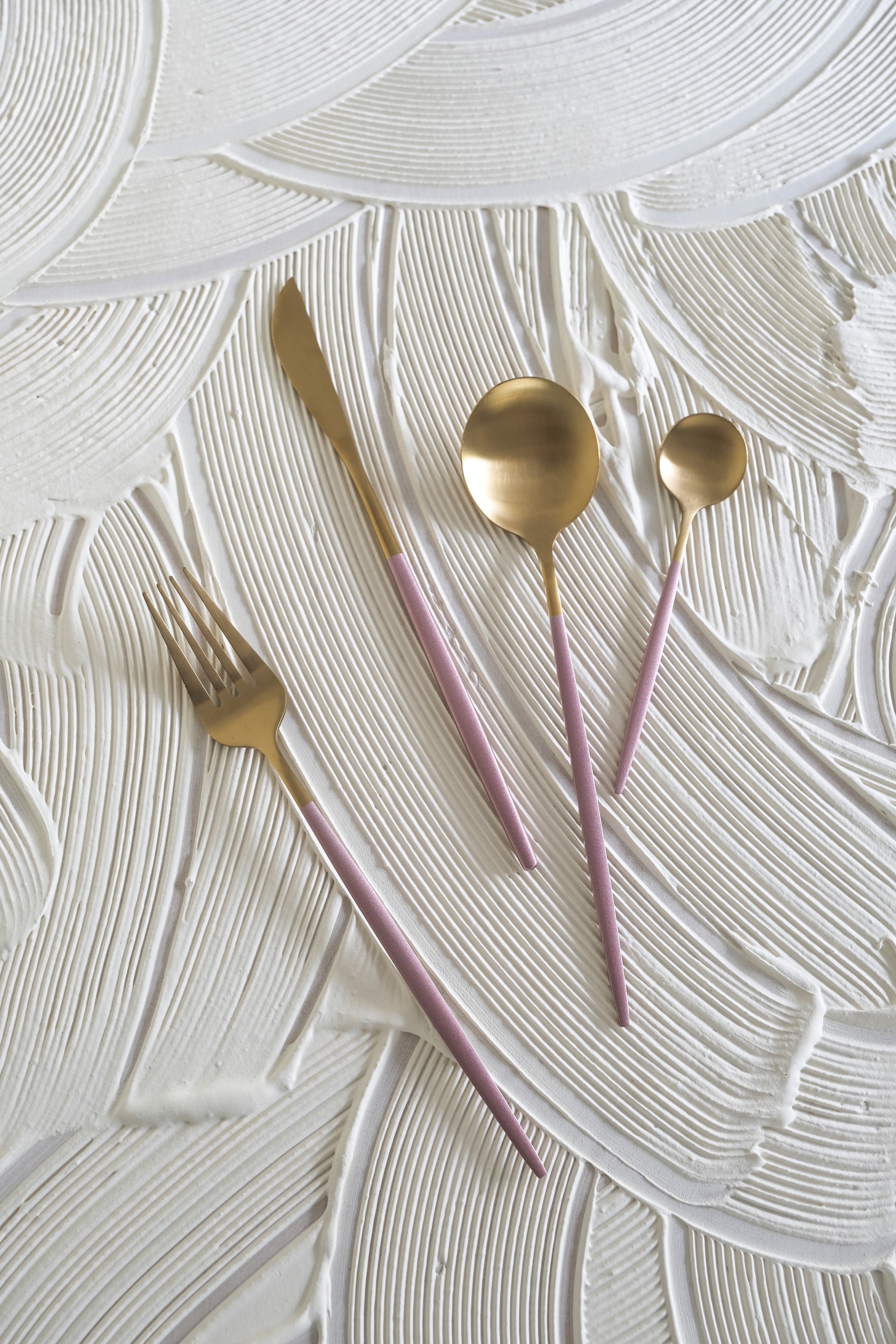 Pink Gold Polished Cutlery Flatware Set