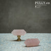 Rose Quartz Crystal Brass Knob Drawer Pull