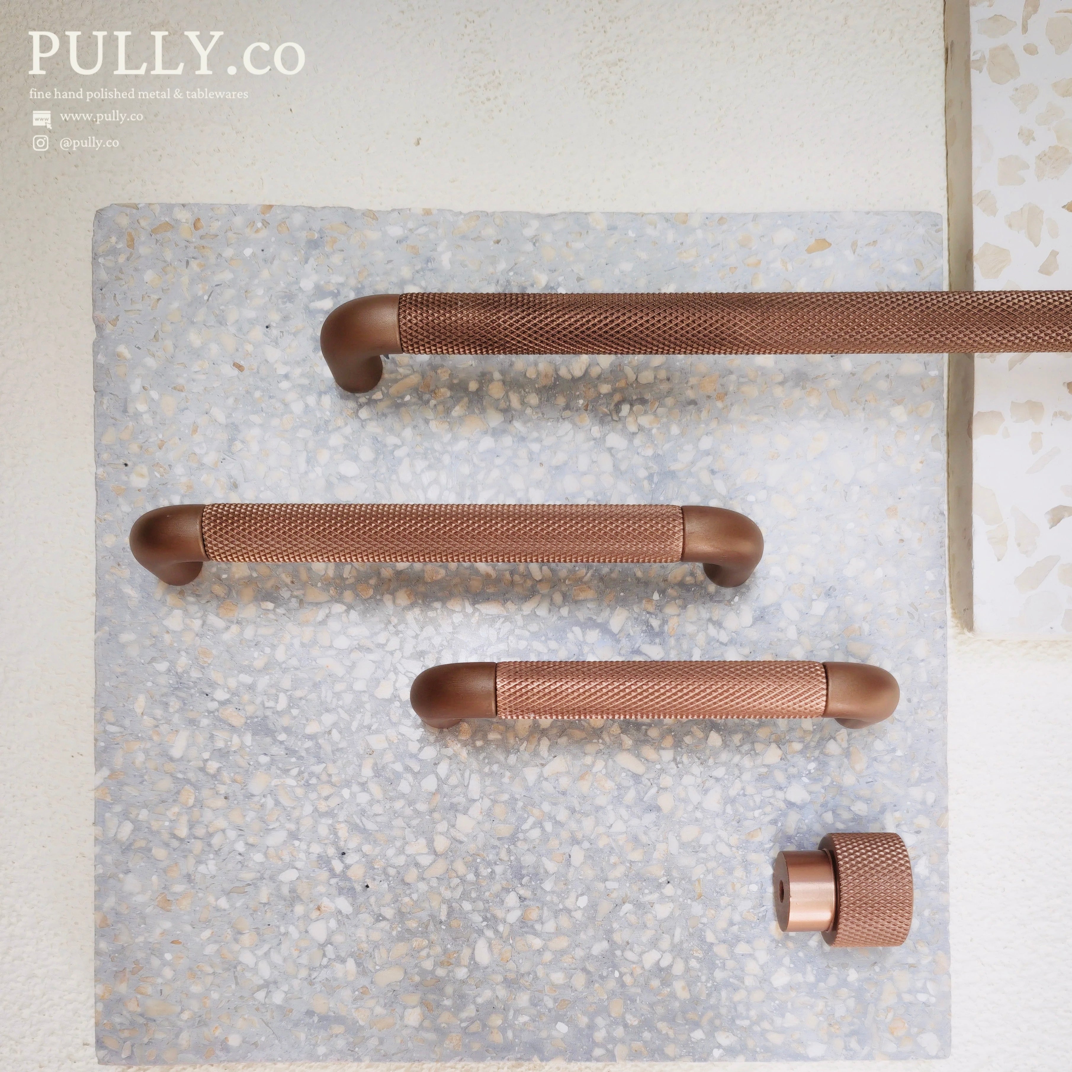Industrial Copper Matt Cabinet Handle Drawer Pull