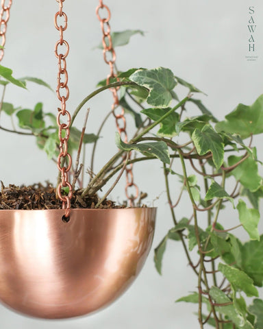 Mini Cooper Rose Gold Hanging Pot Planter