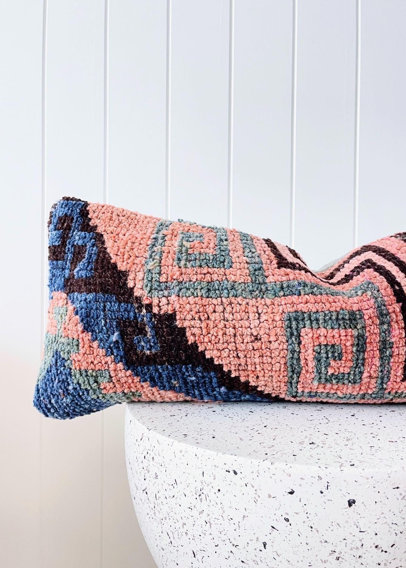 Alia One of A Kind Handmade Boho Kilim Cushion Cover - Lustere Living
