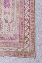 Amina Muted Blush Faded Beige Turkish One of A Kind Accent Runner Rug - Lustere Living