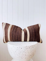 Arun One of A Kind Handmade Boho Kilim Lumbar Cushion Cover - Lustere Living