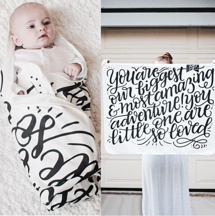 Baby Calligraphy Swaddle - Lustere Living