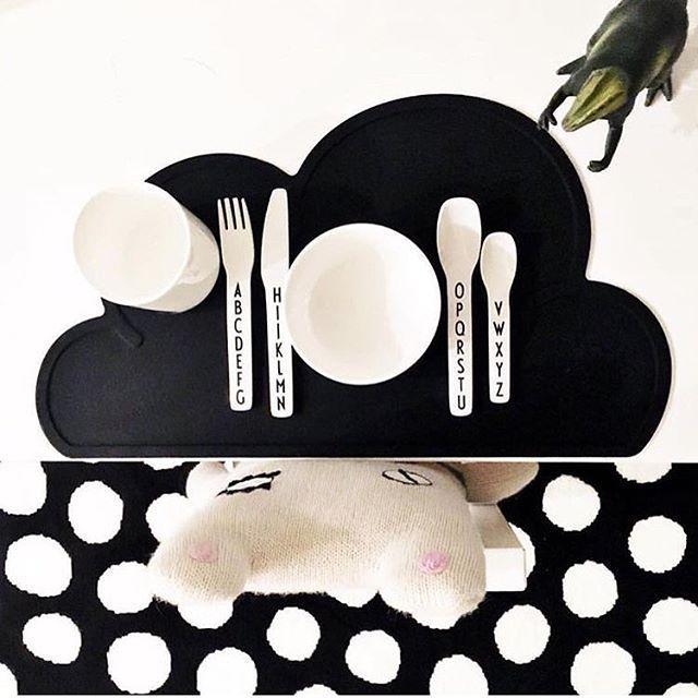 Black Cloud Silicone Baby Placemat - Lustere Living