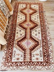 Candice Earthy Brown Celestial Pink Turkish Bohemian Accent Rug - Lustere Living
