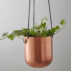 Capsule Copper Hanging Planter - Lustere Living