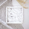 Carrara Square Marble Tray - Lustere Living