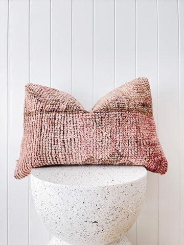 Caz One of A Kind Handmade Boho Kilim Lumbar Cushion Cover - Lustere Living