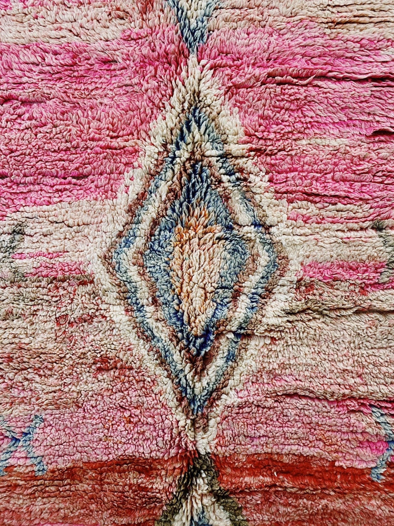 Clement Blush Pink Tribal Boujad One Of A Kind Moroccan Rug - Lustere Living