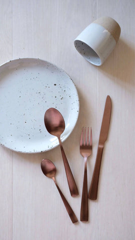 Copper Rose Gold Cutlery Set - Lustere Living
