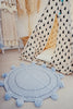 Crochet Handmade Knit Round Play Mat 80CM ( Grey / Blue / Pink ) - Lustere Living