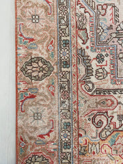 Elena Blush Oatmeal Faded One of A Kind Turkish Rug - Lustere Living