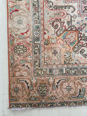 Elena Blush Oatmeal Faded One of A Kind Turkish Rug - Lustere Living