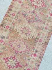 Frida Faded Ochre Blush Handwoven Turkish Hallway Runner Rug - Lustere Living
