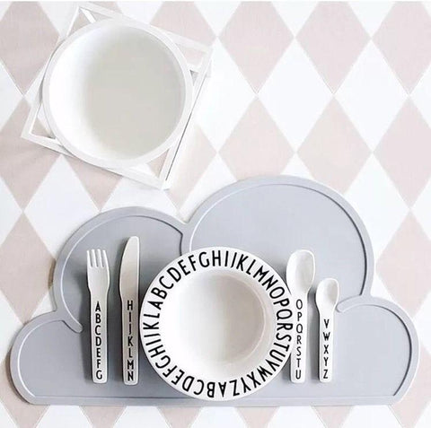 Grey Cloud Baby Silicone Placemat - Lustere Living