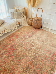 Jacques Blush Taupe Faded One of A Kind Turkish Area Rug - Lustere Living