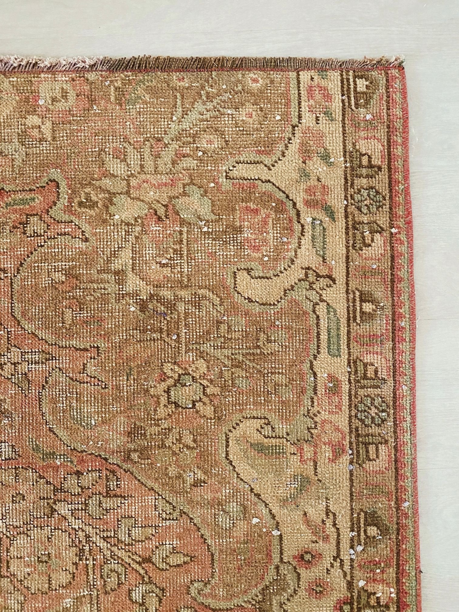 Jacques Blush Taupe Faded One of A Kind Turkish Area Rug - Lustere Living