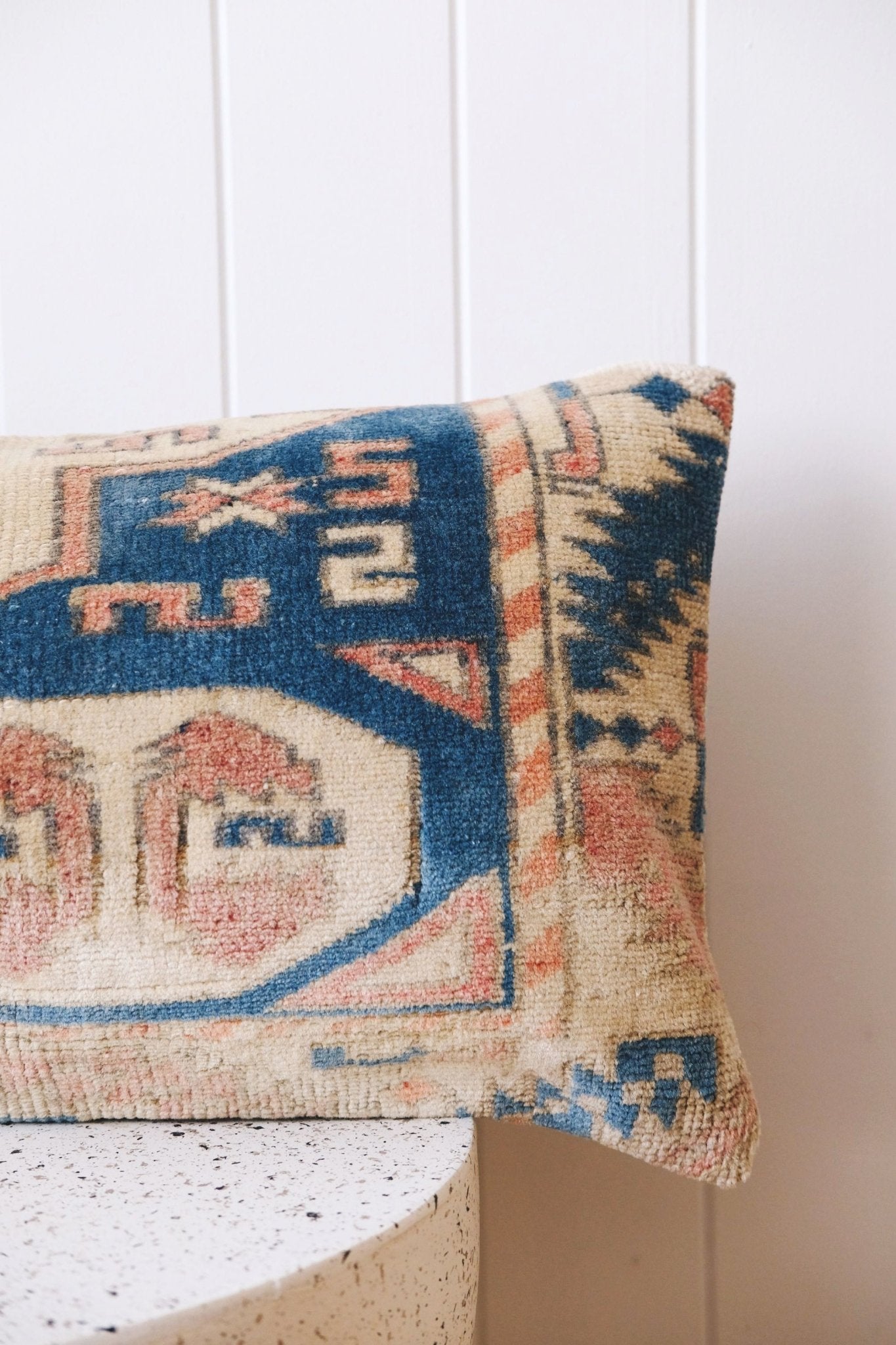 Juan One of A Kind Handmade Boho Kilim Lumbar Cushion Cover - Lustere Living