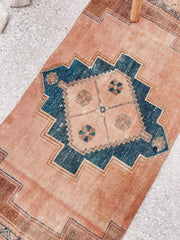 Kamal Thick Washed Brown Terracotta One of A Kind Door Mat Rug - Lustere Living