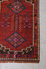 Karu Vintage Deep Red Tribal Handwoven Hallway Kitchen Runner Rug - Lustere Living