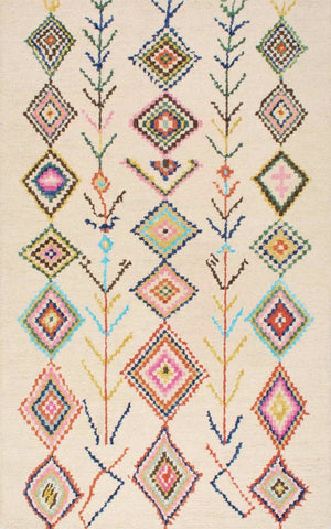 Maia Ivory Moroccan Hand tufted Berber Nursery Rug - Lustere Living