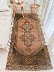 Melika Handwoven Faded Pumpkin Muted Brown Turkish Accent Rug - Lustere Living