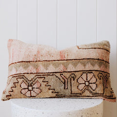Mita One of A Kind Handmade Boho Kilim Lumbar Cushion Cover - Lustere Living