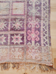 Naz Faded Purple Vintage Moroccan One of A Kind Area Rug - Lustere Living