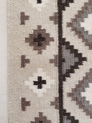 Noah Natural Turkish Kilim Handwoven Wool Rug - Lustere Living