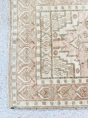 Pia Faded Soft Taupe Blush Turkish One of A Kind Accent Runner Rug - Lustere Living