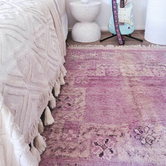 Raka Faded Purple Lilac Moroccan Accent Rug - Lustere Living