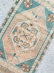 Rio Mini Faded Peach Turkish One of A Kind Door Mat Rug - Lustere Living