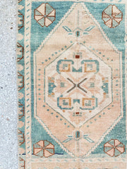 Rio Mini Faded Peach Turkish One of A Kind Door Mat Rug - Lustere Living