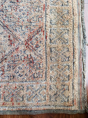 Sakhia Faded Peach Grey Iris One of A Kind Moroccan Rug - Lustere Living
