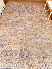 Sara Faded Peach Iris One of A Kind Moroccan Rug - Lustere Living