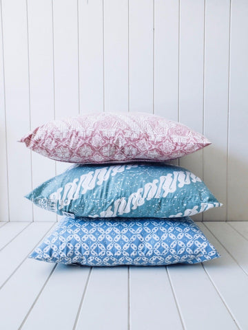 Set Of 3 Boho Handprinted Cushion Cover - Lustere Living