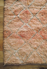 Sukhi Vintage Faded Coral Apricot One of A Kind Moroccan Rug - Lustere Living