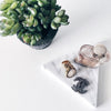Triangle Carrara Handmade Marble Coaster - Lustere Living