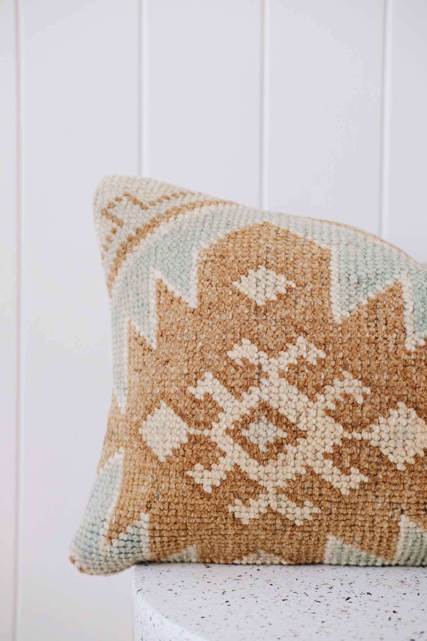 Tulum One of A Kind Handmade Boho Kilim Lumbar Cushion Cover - Lustere Living