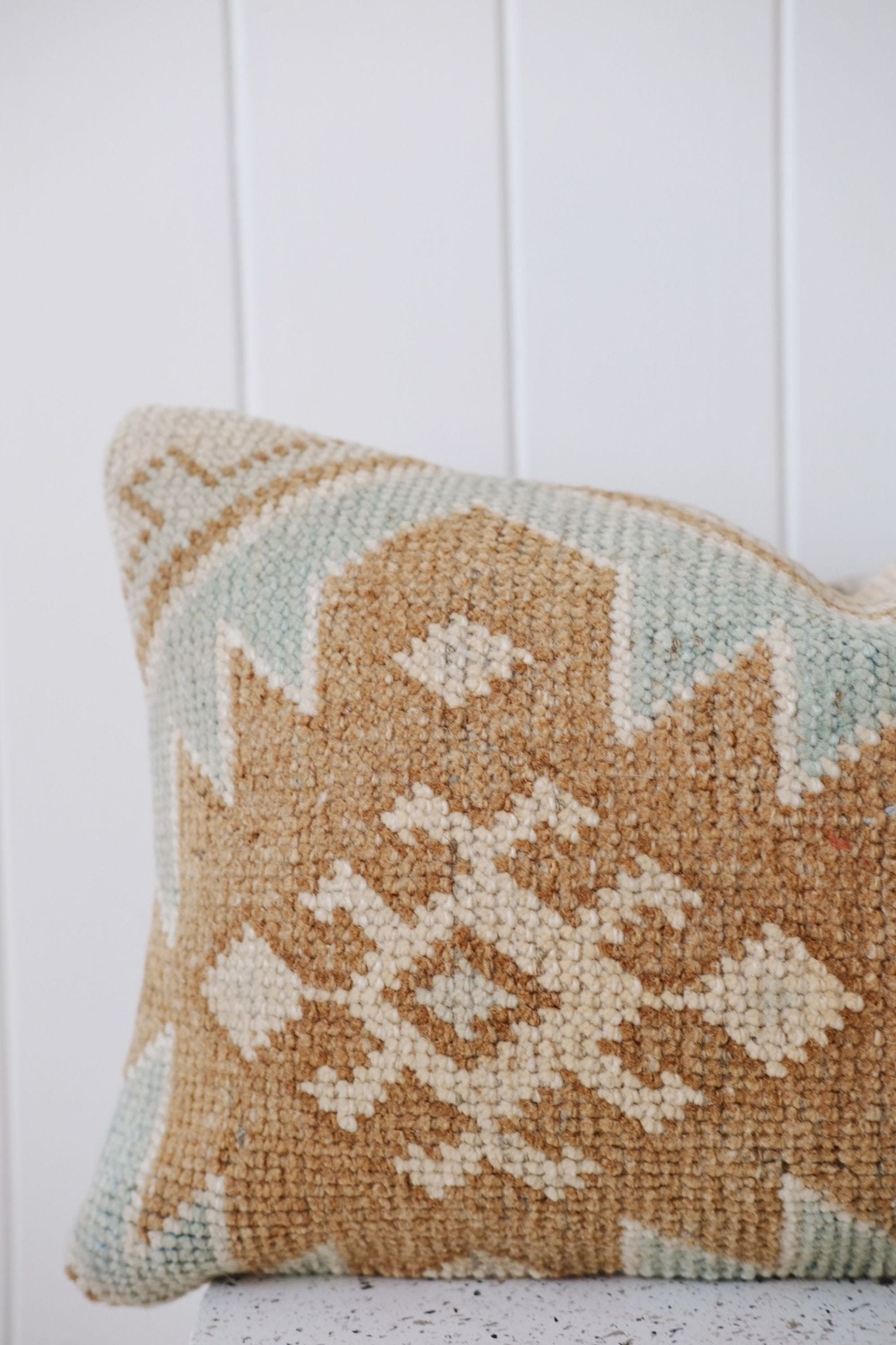 Tulum One of A Kind Handmade Boho Kilim Lumbar Cushion Cover - Lustere Living