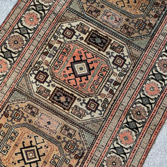 Ulya Apricot Taupe Soft Handmade Turkish One of A Kind Accent Rug - Lustere Living
